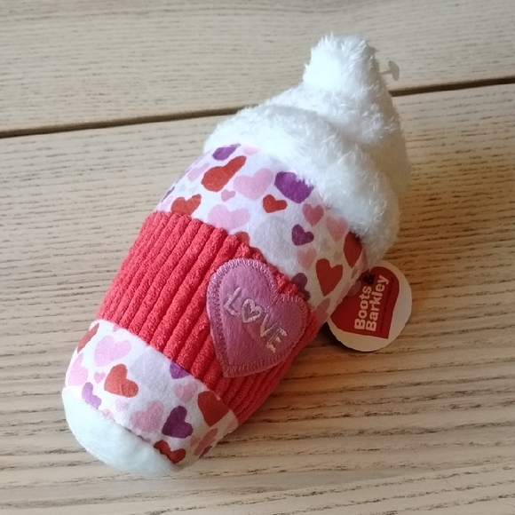 Boots & Barkley Other - Boots & Barkley Red and White Heart Dog Toy